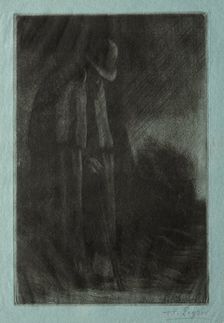 Le Voyageur à lAbri. Creator: Alphonse Legros (French, 1837-1911)