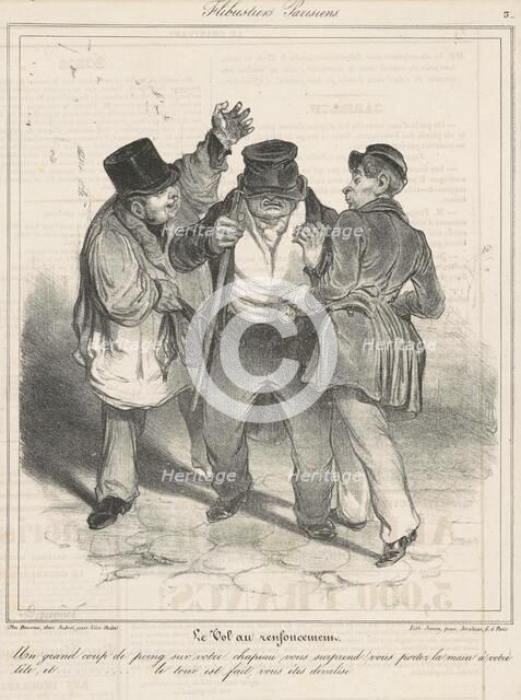 Le vol au renfoncement, 19th century. Creator: Honore Daumier.