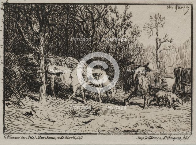Le Vacheur. Creator: Charles-Émile Jacque (French, 1813-1894).