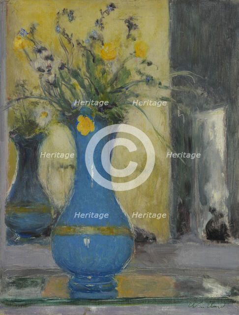 Le Vase bleu, ca 1932. Creator: Vuillard, Édouard (1868-1940).
