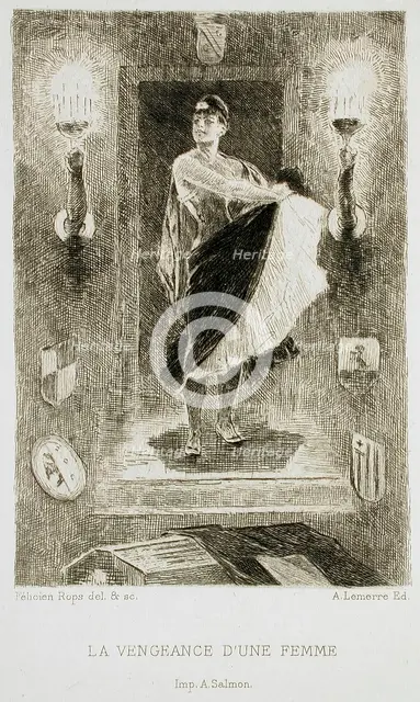 Le Vengeance d'une femme, 1886. Creator: Félicien Rops.