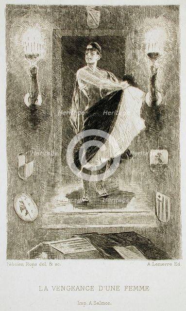 Le Vengeance d'une femme, 1886. Creator: Félicien Rops.