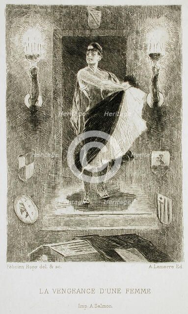 Le Vengeance d'une femme, 1886. Creator: Félicien Rops.