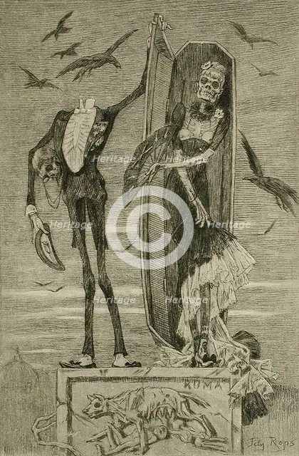 Le Vice suprême (The Supreme Vice), 1884. Creator: Félicien Rops.