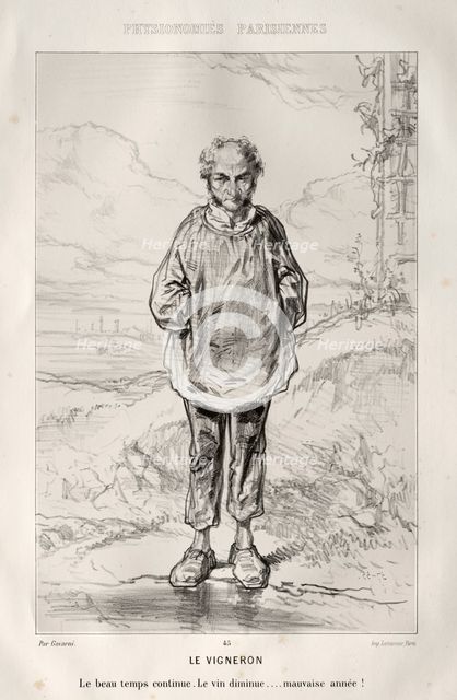 Le Vigneron. Creator: Paul Gavarni (French, 1804-1866).