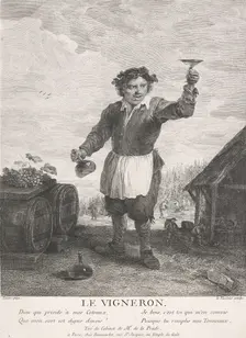 Le Vigneron (The winegrower), 1749-1797. Creator: Jean-Charles Levasseur