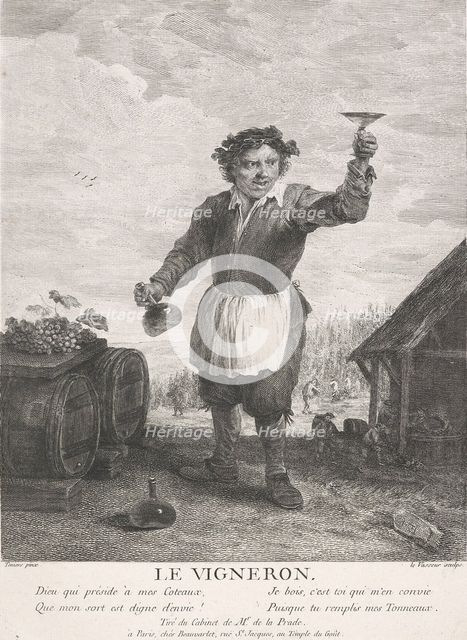 Le Vigneron (The winegrower),  1749-1797. Creator: Jean-Charles Levasseur.