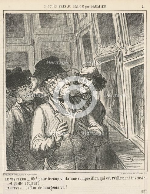 Le visiteur ..., 19th century. Creator: Honore Daumier.
