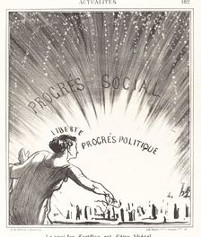 Le vrai feu d'artifice est d'être libéral, 1869. Creator: Honore Daumier