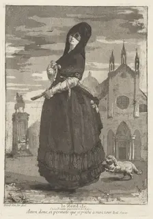 Le Zendale (Woman in a Hood, or the Woman Returning from Church), 1775. Creator: Giovanni David