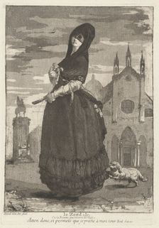 Le Zendale (Woman in a Hood, or the Woman Returning from Church), 1775. Creator: Giovanni David