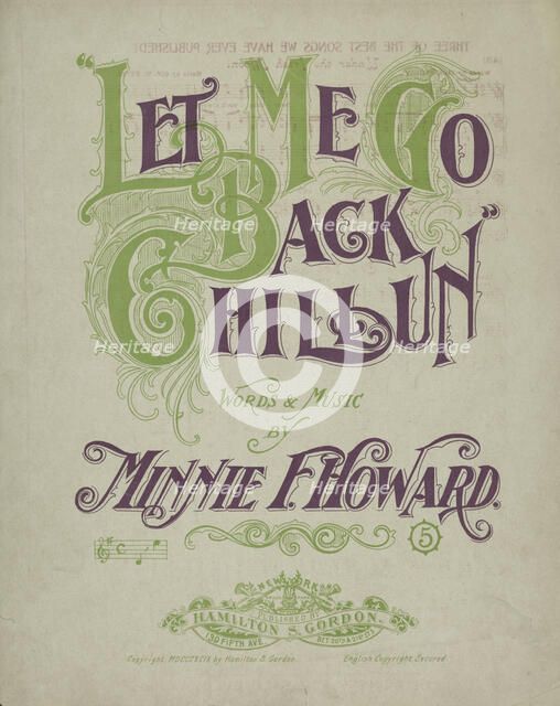 'Let me go back chillun', 1899. Creator: Unknown.