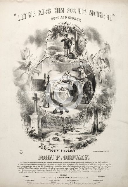 Let me Kiss him for his Mothers - Sheet Music Cover. Creator: Winslow Homer (American, 1836-1910).
