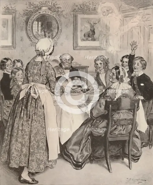 Let Me Think of the Comfortable Family Dinners., 1862, (1923).  Artist: Charles Edmund Brock.