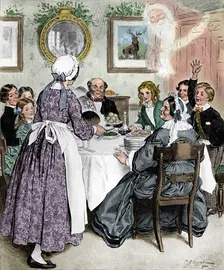 Let Me Think of the Comfortable Family Dinners., 1862, (1923). Artist: Charles Edmund Brock