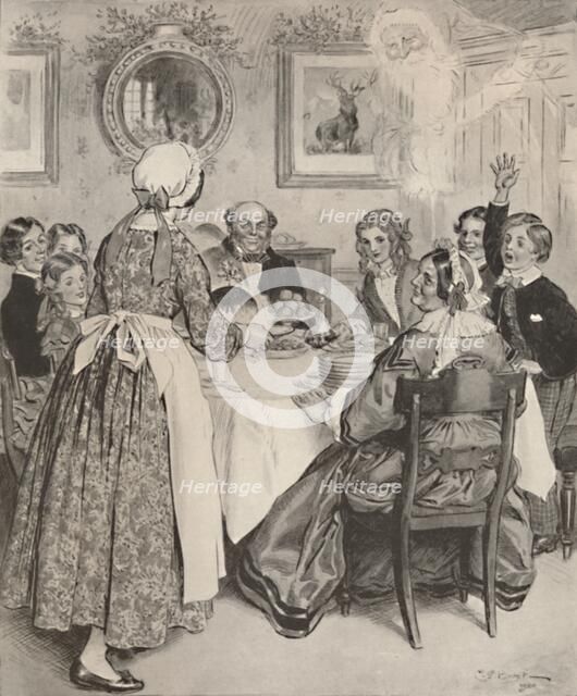 Let Me Think of the Comfortable Family Dinners., 1862, (1923).  Artist: Charles Edmund Brock.