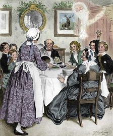 Let Me Think of the Comfortable Family Dinners., 1862, (1923). Artist: Charles Edmund Brock