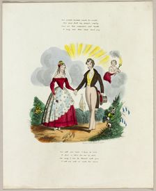 Let Sordid Mortals Search for Wealth (valentine), c. 1842. Creator: Unknown