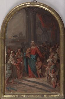 Let the children come to me, sketch for an altarpiece ordered for the Nikolai Church..., 1846. Creator: Robert Wilhelm Ekman