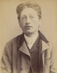 Letellier. Louis, Auguste. 29 ans, né à Rouen (Seine-Inférieure). Employé. Anarchiste. 23/..., 1892. Creator: Alphonse Bertillon