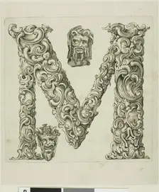 Letter M, 1630. Creator: Pierre Aubry