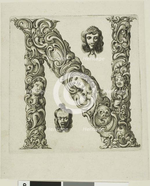 Letter N, 1630. Creator: Pierre Aubry.