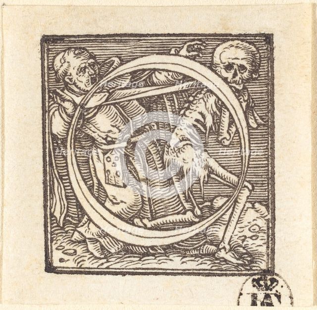 Letter O. Creator: Hans Holbein the Younger.