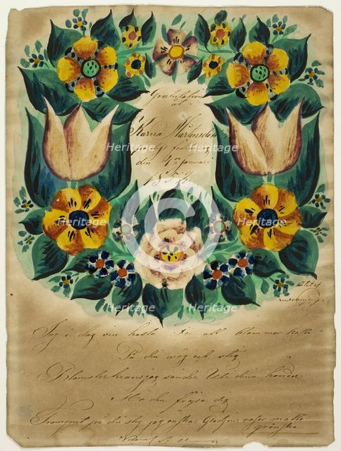 Letter of Congratulations to Karna Martensdottir, n.d. Creator: Unknown.
