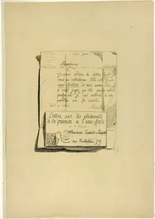 Letter on the Elements of Etching, 1864. Creator: Adolphe Martial Potemont