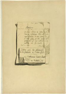 Letter on the Elements of Etching, 1864. Creator: Adolphe Martial Potemont