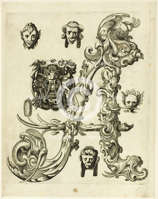 Letter A, 1630. Creator: Pierre Aubry.