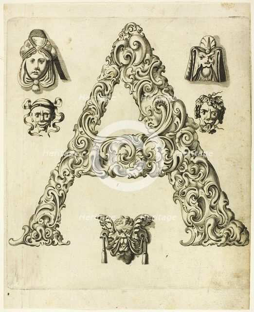 Letter A, 1630. Creator: Pierre Aubry.