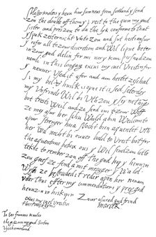 Letter by Mary Queen of Scots to Sir Francis Knollys, 1568 (1865).Artist: Frederick George Netherclift