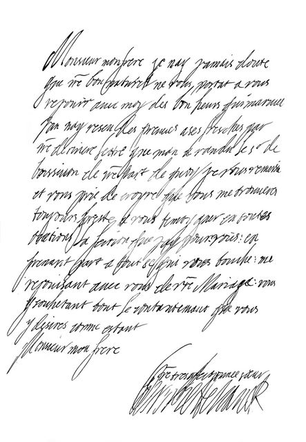 Letter by Henrietta Maria, Queen of Charles I, 17th century (1865).Artist: Frederick George Netherclift