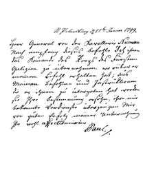 Letter by Paul I, Emperor of Russia, to General Numsen, 1799 (1865).Artist: Frederick George Netherclift