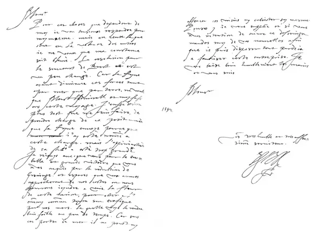 Letter by Robert Devereux, Earl of Essex, to Maurice, Prince of Orange, 1594 (1865).Artist: Frederick George Netherclift