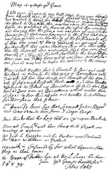 Letter by Titus Oates to the Duke of Bolton, 1694 (1865).Artist: Frederick George Netherclift