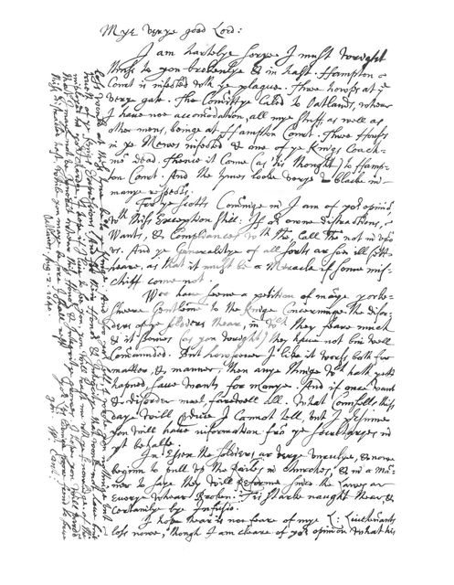 Letter by William Laud, Archbishop of Canterbury, 1640 (1865).Artist: Frederick George Netherclift