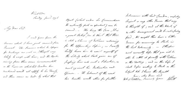 Letter by William Pitt to the Duke of Portland, 1796 (1865).Artist: Frederick George Netherclift