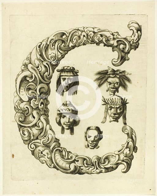 Letter C, 1630. Creator: Pierre Aubry.