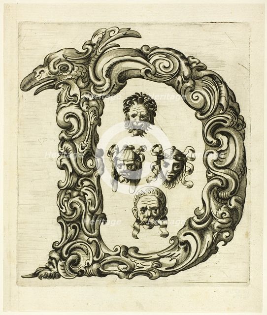 Letter D, 1630. Creator: Pierre Aubry.