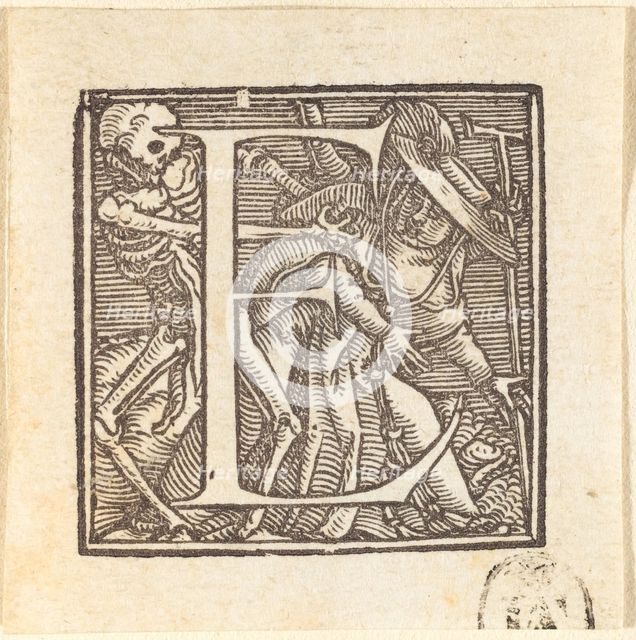 Letter E. Creator: Hans Holbein the Younger.