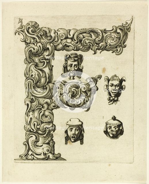 Letter F, 1630. Creator: Pierre Aubry.
