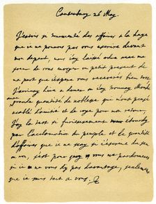 Letter from Charles II to his sister Henrietta, Canterbury, 26th May 1660.Artist: King Charles II