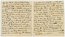 Letter from Charles James Fox to his Aunt Emily, 21st October 1798.Artist: Charles James Fox