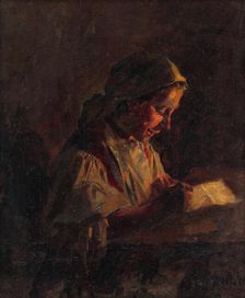 Letter from America, around 1903. Creator: Gustav Mally