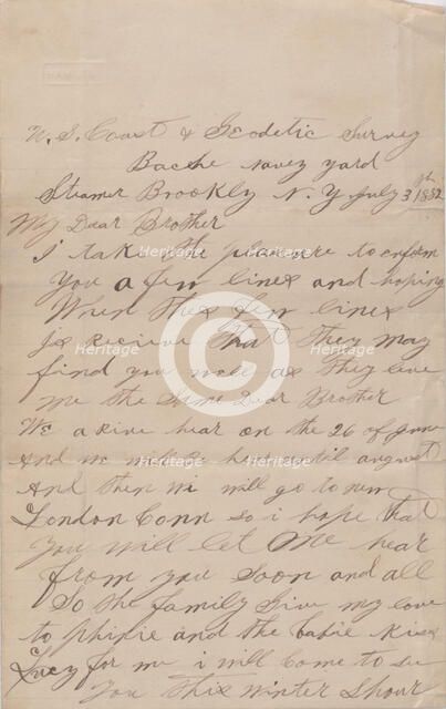 Letter from an African-American man (Van Smith), 1883.  Creator: Unknown.