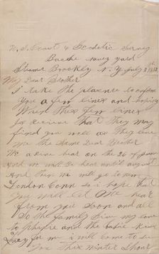 Letter from an African-American man (Van Smith), 1883. Creator: Unknown