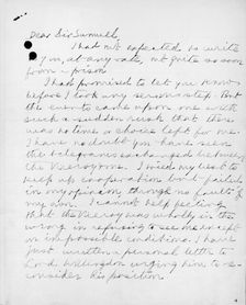 Letter from Gandhi to the Secretary of State for India, 1932. Creator: Mohandas Gandhi