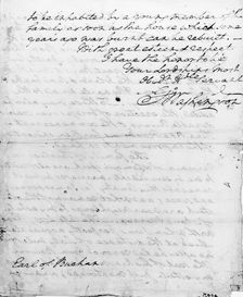 Letter from George Washington to the Earl of Buchan, 1793. Creator: President George Washington
